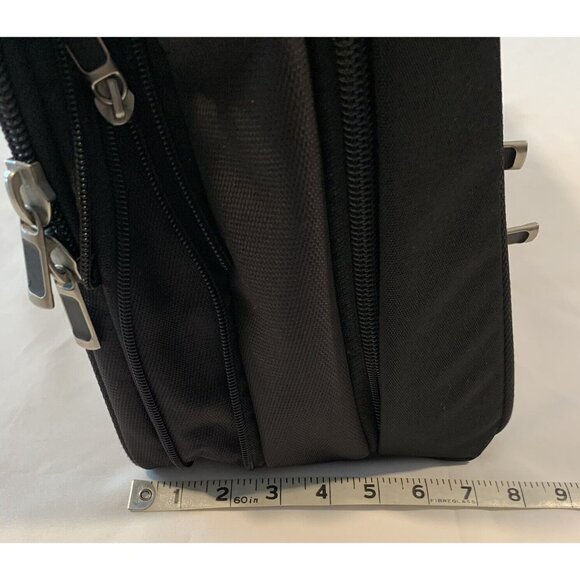 Eddie Bauer Black Nylon Laptop Bag Adjustable Strap Multiple Compartments Padded - Picture 12 of 14